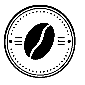 Coffee Bean Stamp Badge Logo