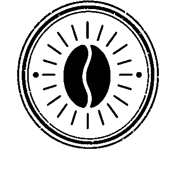 Coffee Bean Stamp Badge Logo