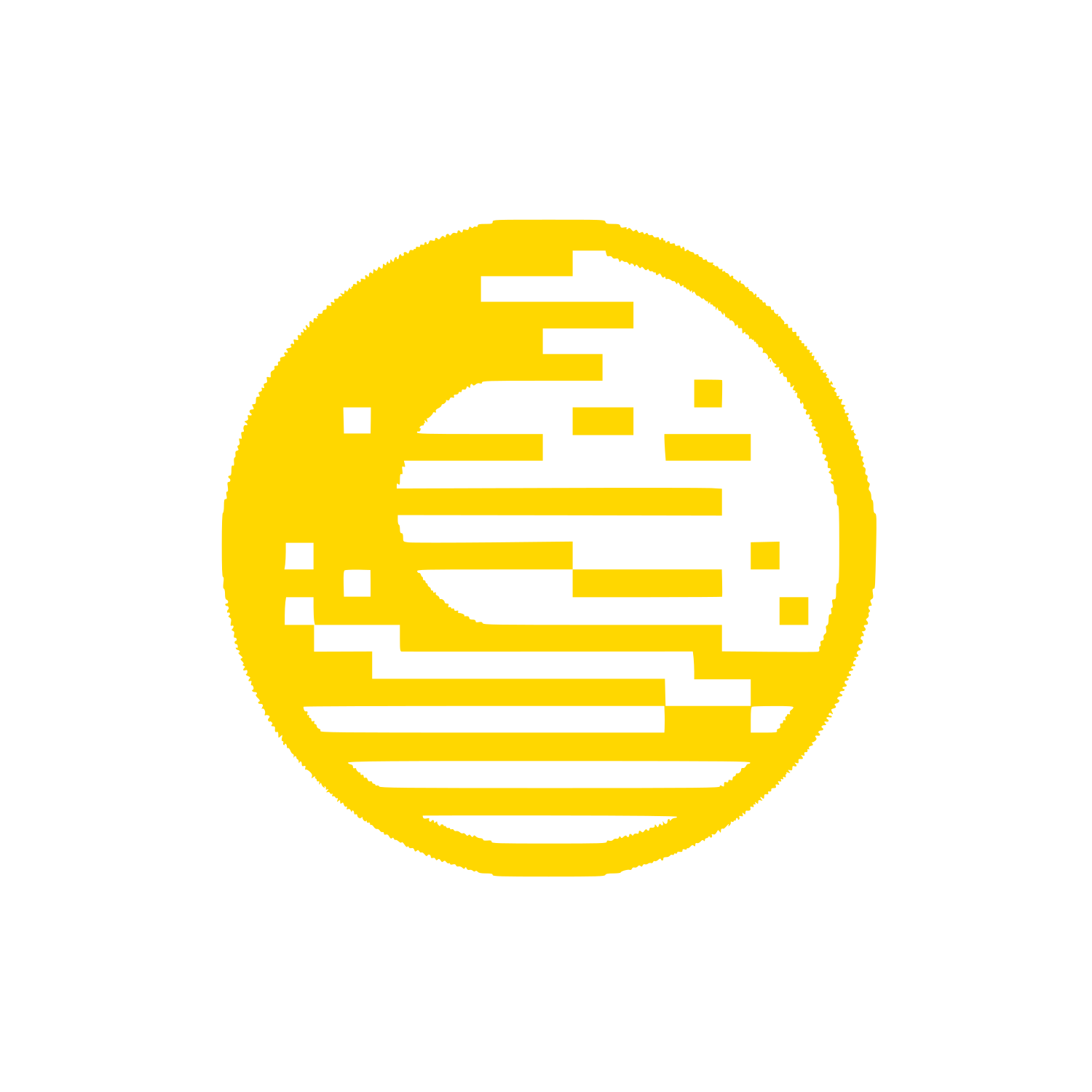 Globe Moon Sun Day Light Logo #FFD700