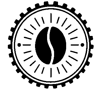 Coffee Bean Stamp Badge Logo