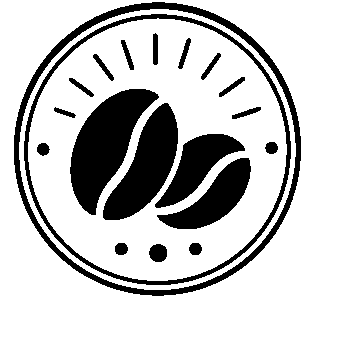 Coffee Bean Stamp Badge Logo