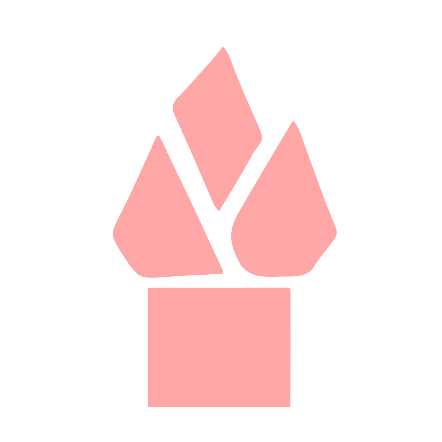 Bauhaus Flame Logo #ffa6a6