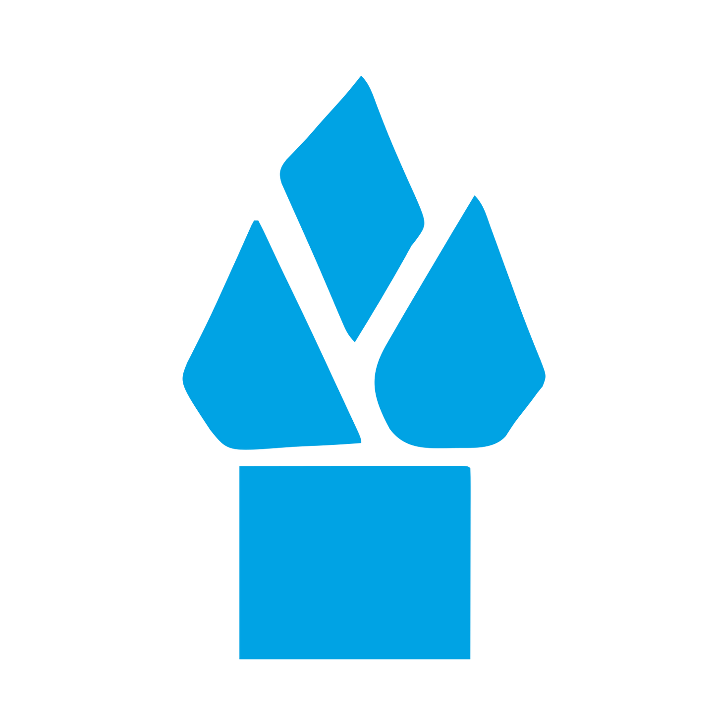 Bauhaus Flame Logo #00a3e4