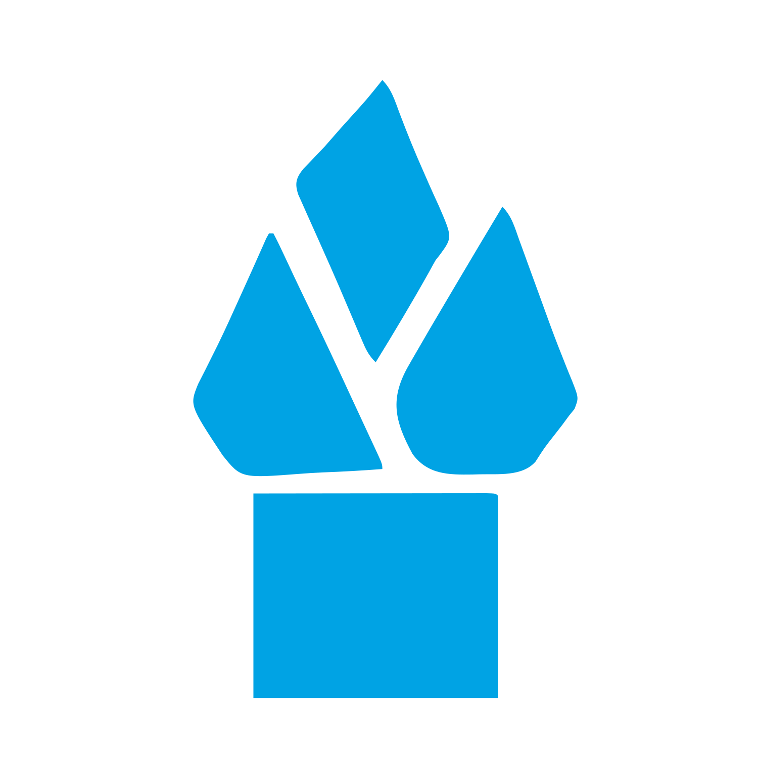Bauhaus Flame Logo #00a3e4