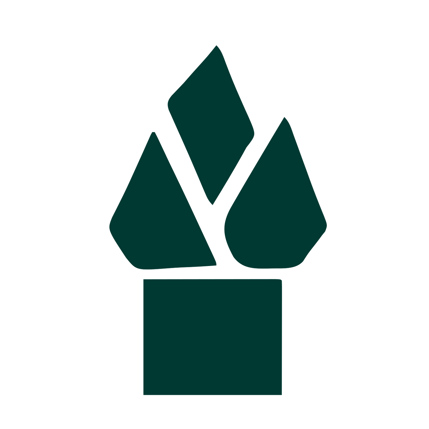 Bauhaus Flame Logo #003932