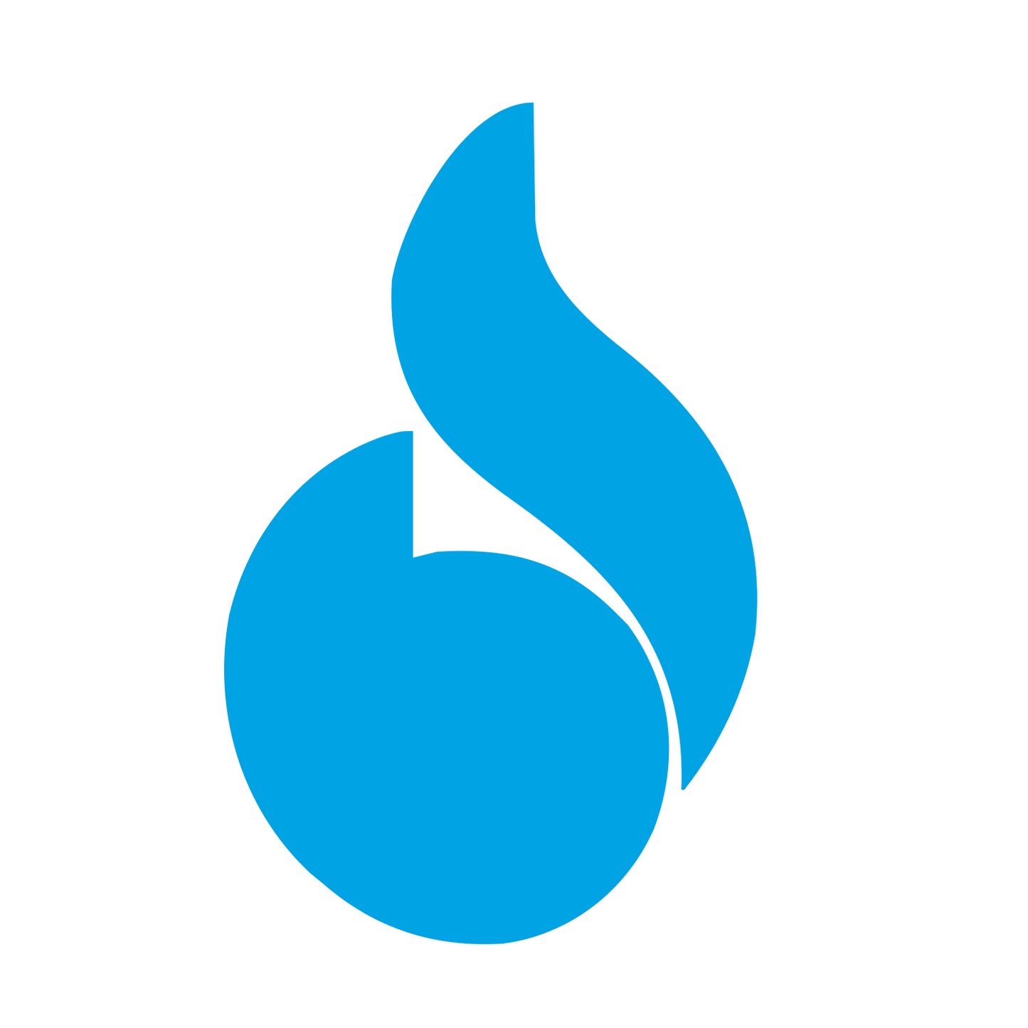 Bauhaus Flame Drop Logo #00a3e4