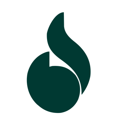 Bauhaus Flame Drop Logo #003932