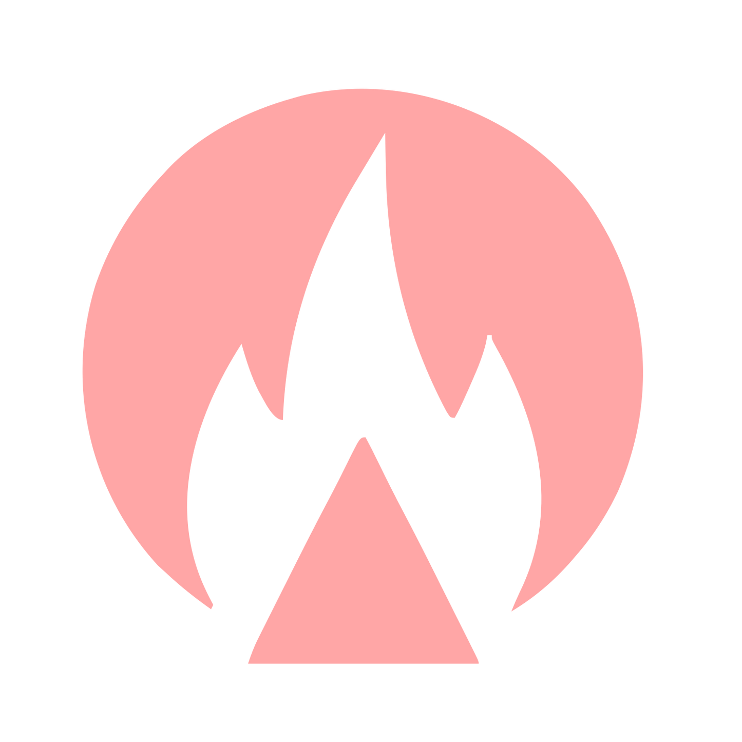 Bauhaus Fire Circle Logo #ffa6a6