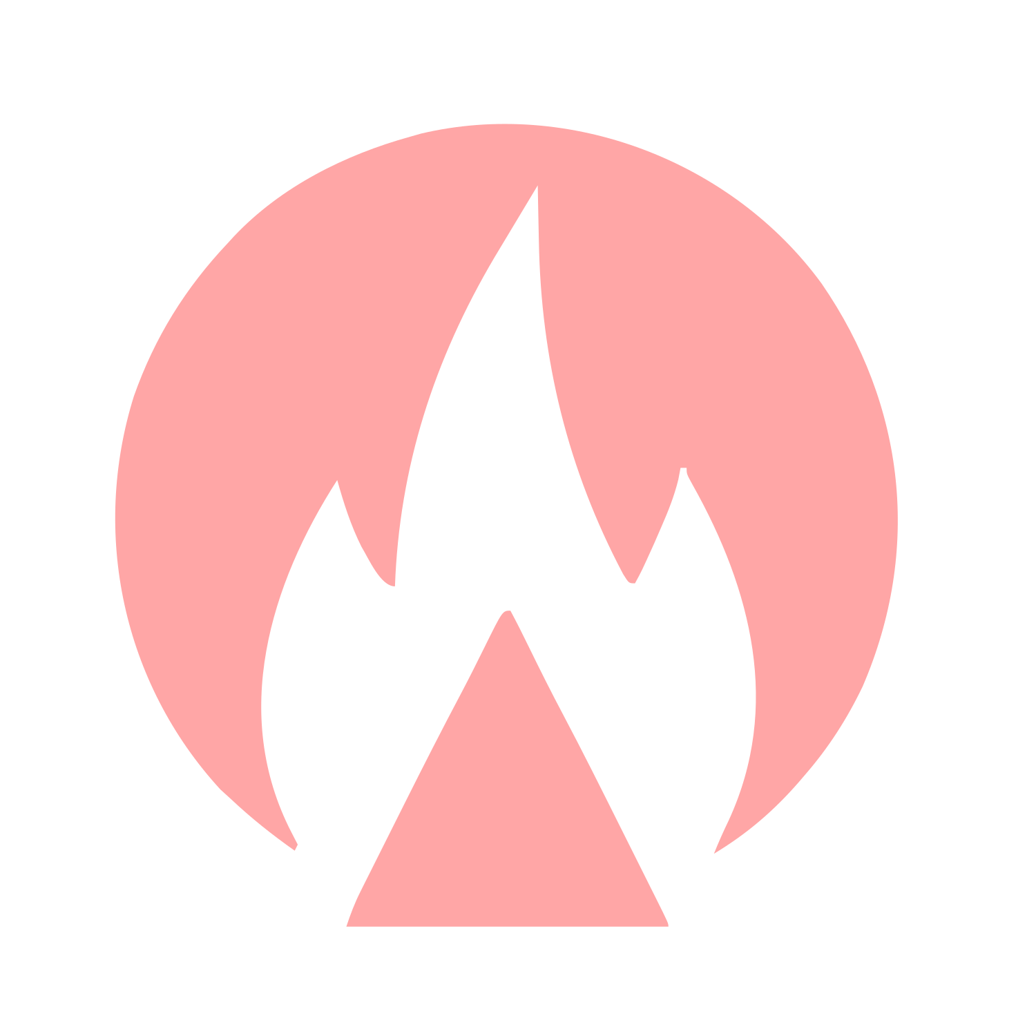 Bauhaus Fire Circle Logo #ffa6a6