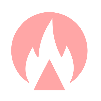 Bauhaus Fire Circle Logo #ffa6a6