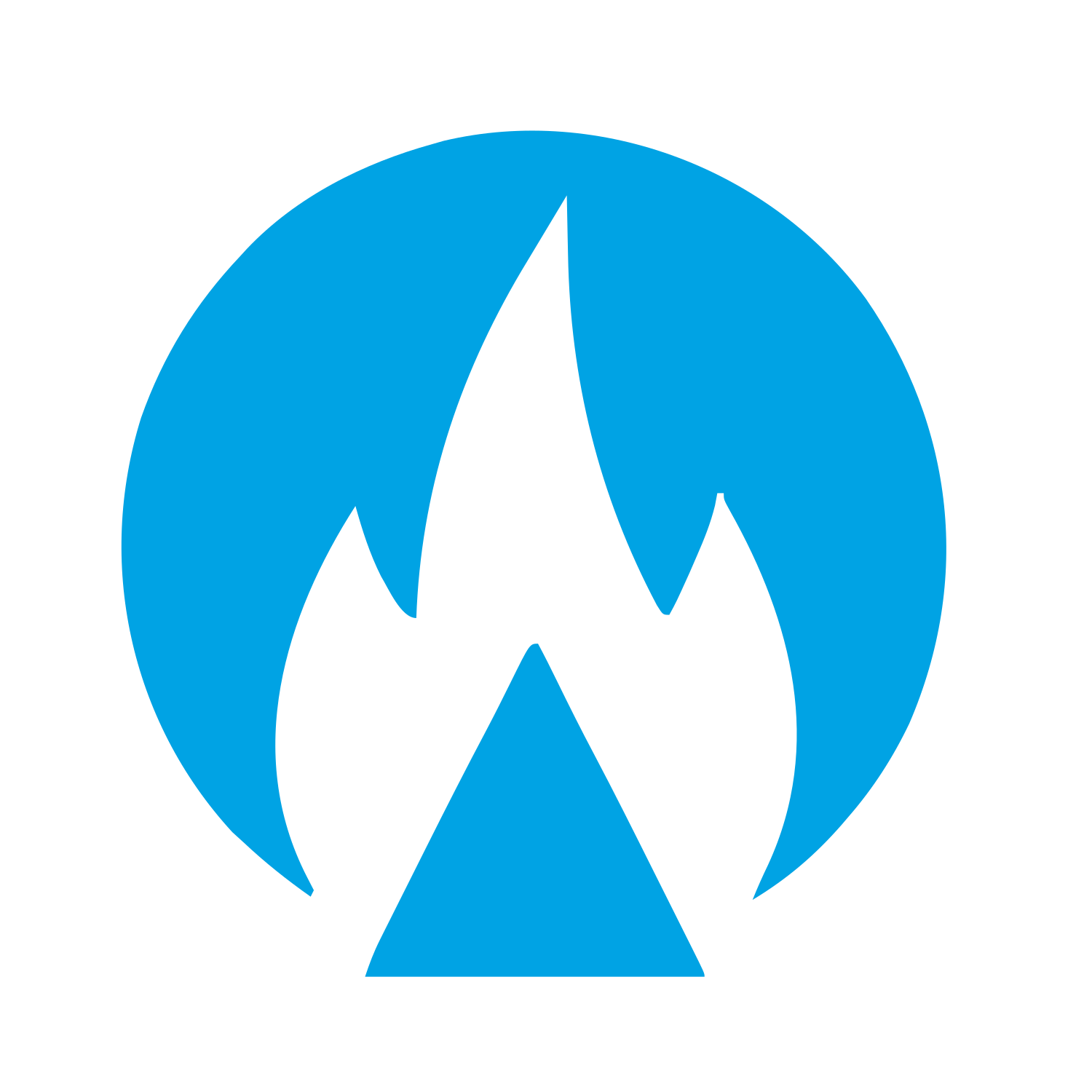 Bauhaus Fire Circle Logo #00a3e4