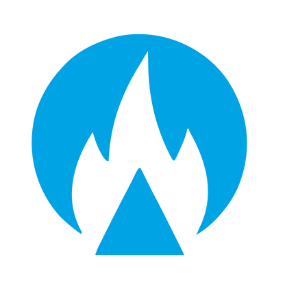 Bauhaus Fire Circle Logo #00a3e4