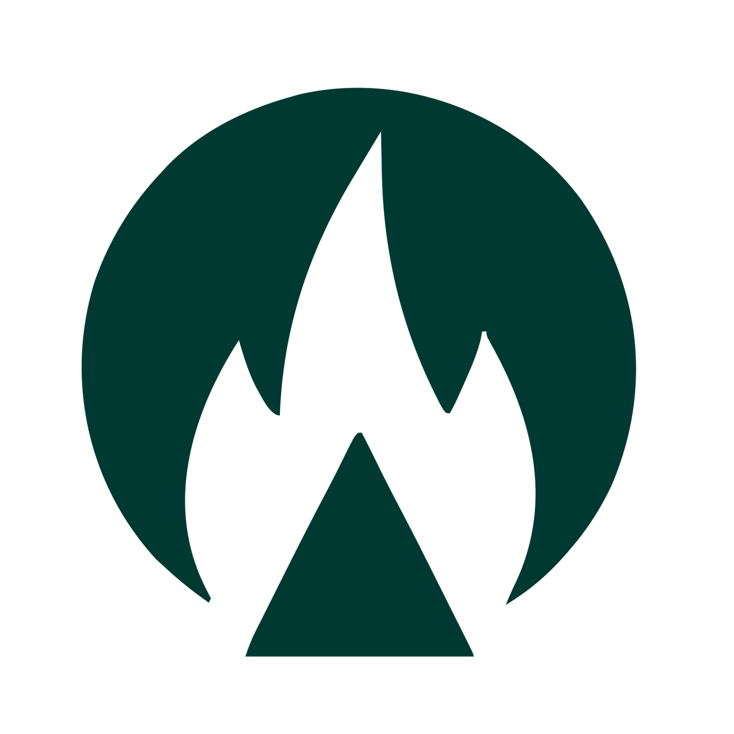 Bauhaus Fire Circle Logo #003932