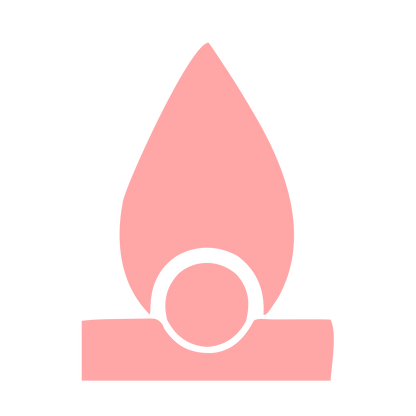 Bauhaus Flame Burner Logo #ffa6a6