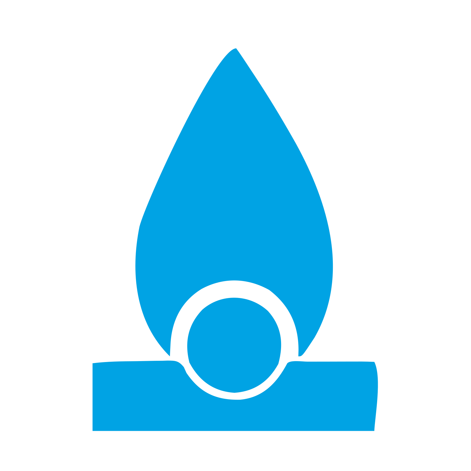 Bauhaus Flame Burner Logo #00a3e4