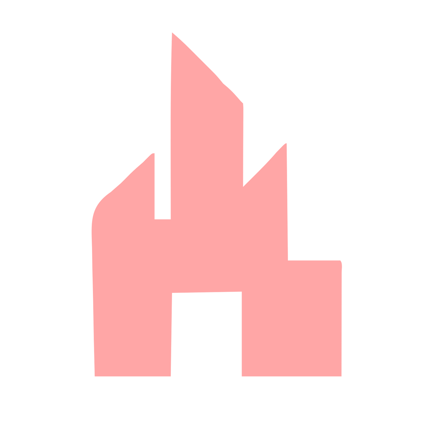 Bauhaus Flame Fire Logo #ffa6a6