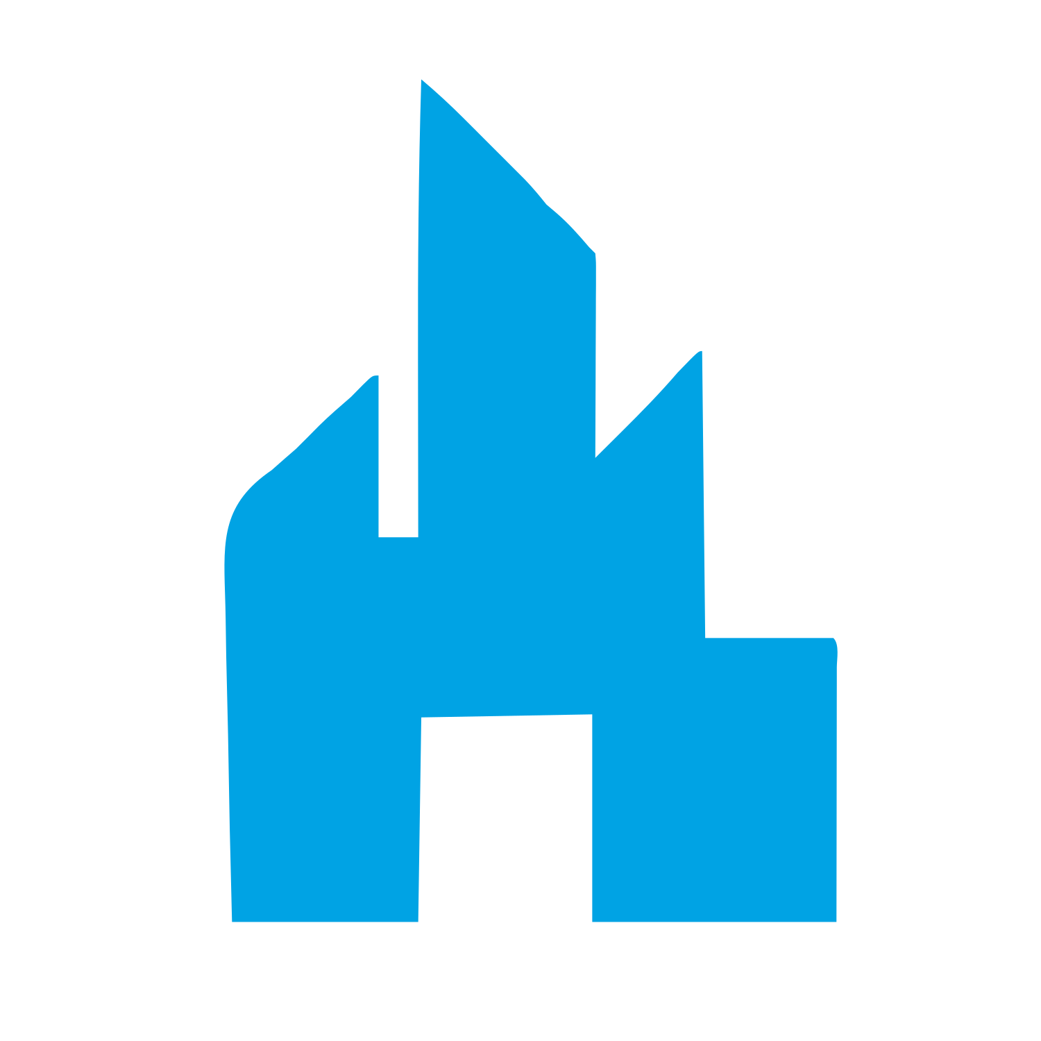 Bauhaus Flame Fire Logo #00a3e4