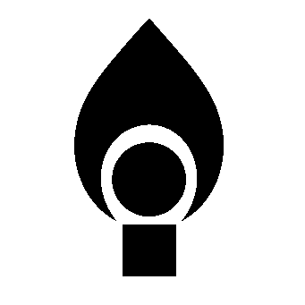 Bauhaus Flame Torch Logo
