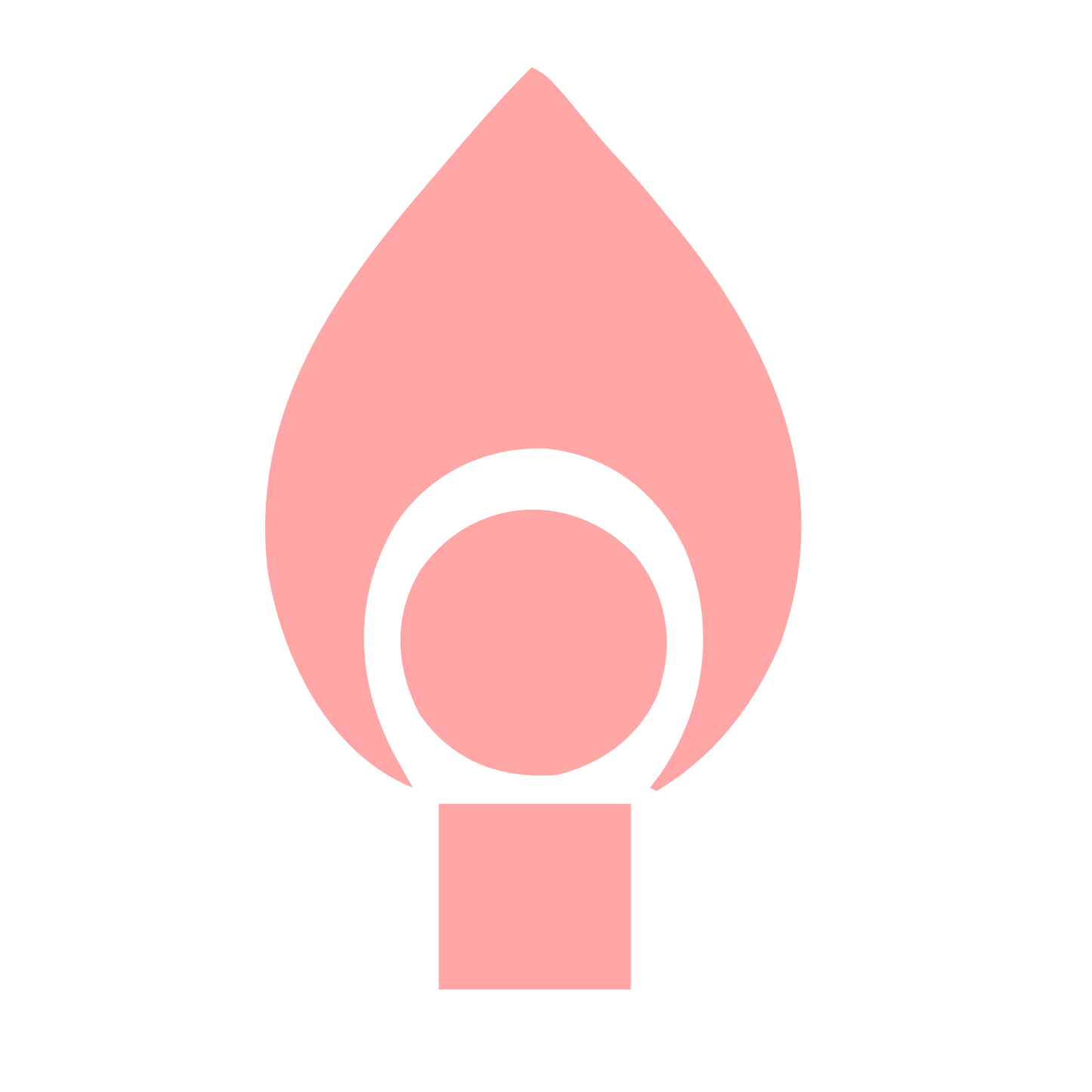 Bauhaus Flame Torch Logo #ffa6a6