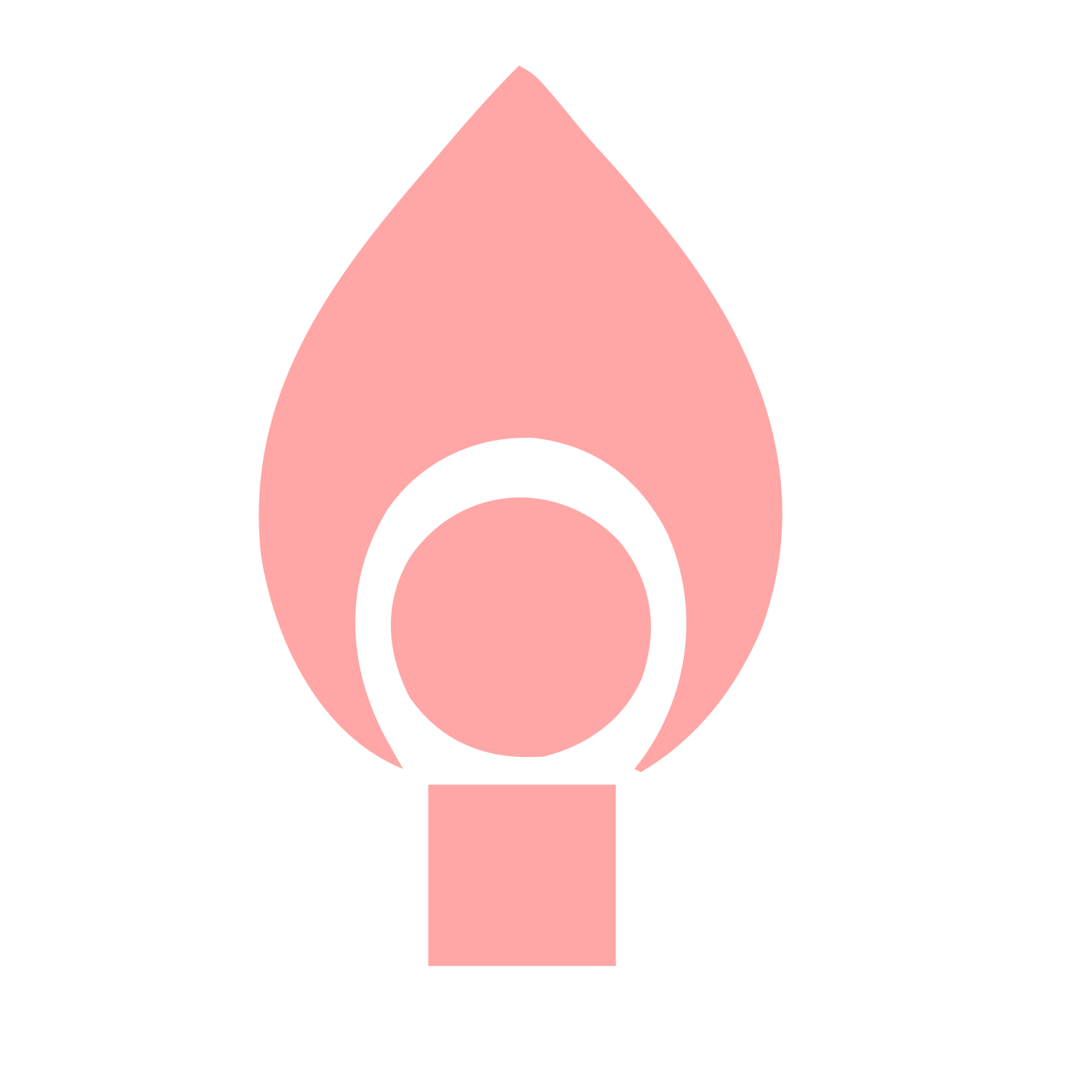 Bauhaus Flame Torch Logo #ffa6a6