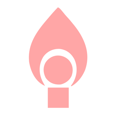 Bauhaus Flame Torch Logo #ffa6a6