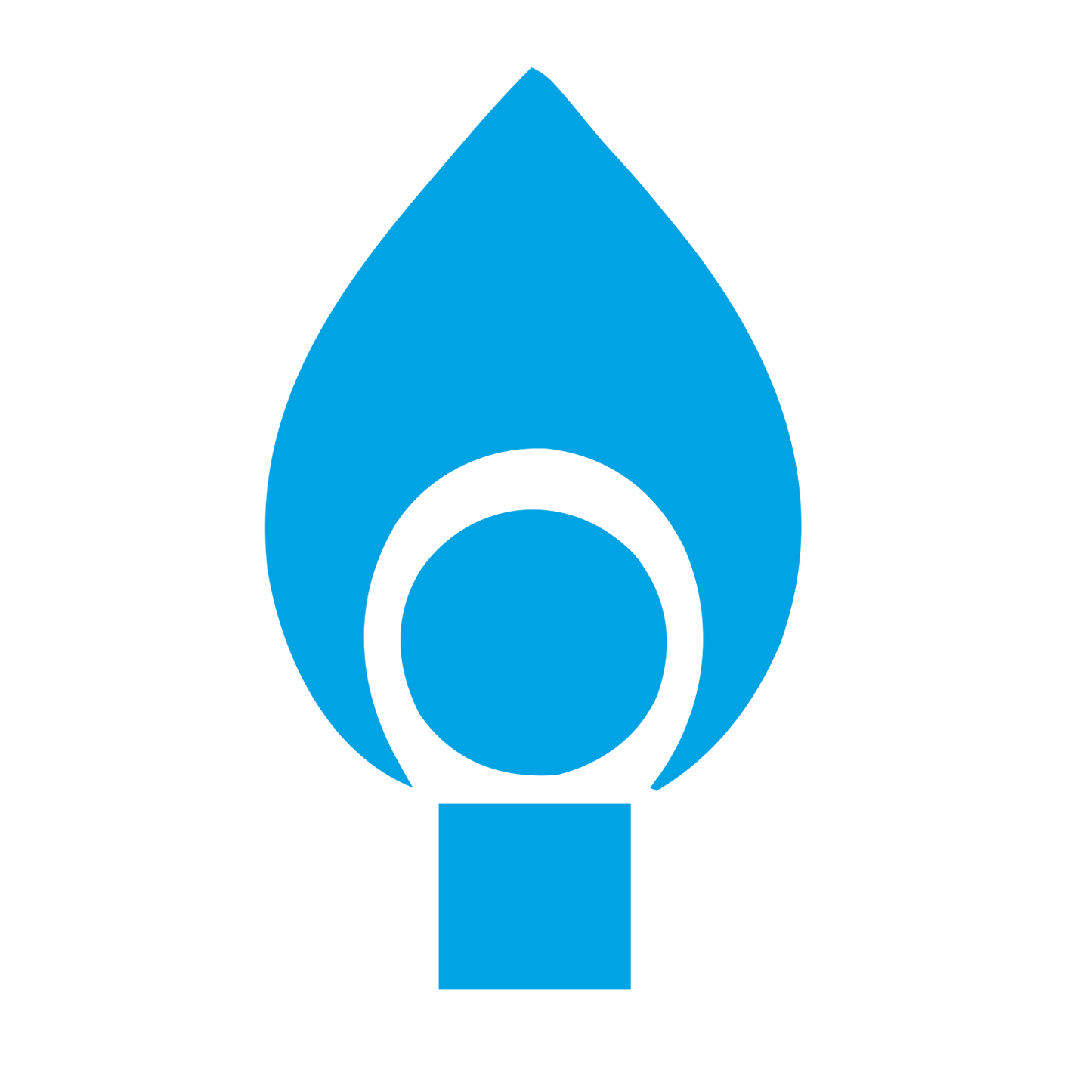 Bauhaus Flame Torch Logo #00a3e4
