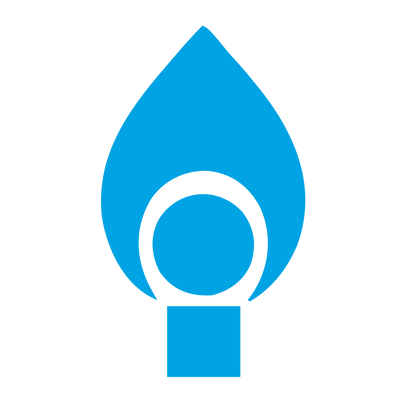 Bauhaus Flame Torch Logo #00a3e4