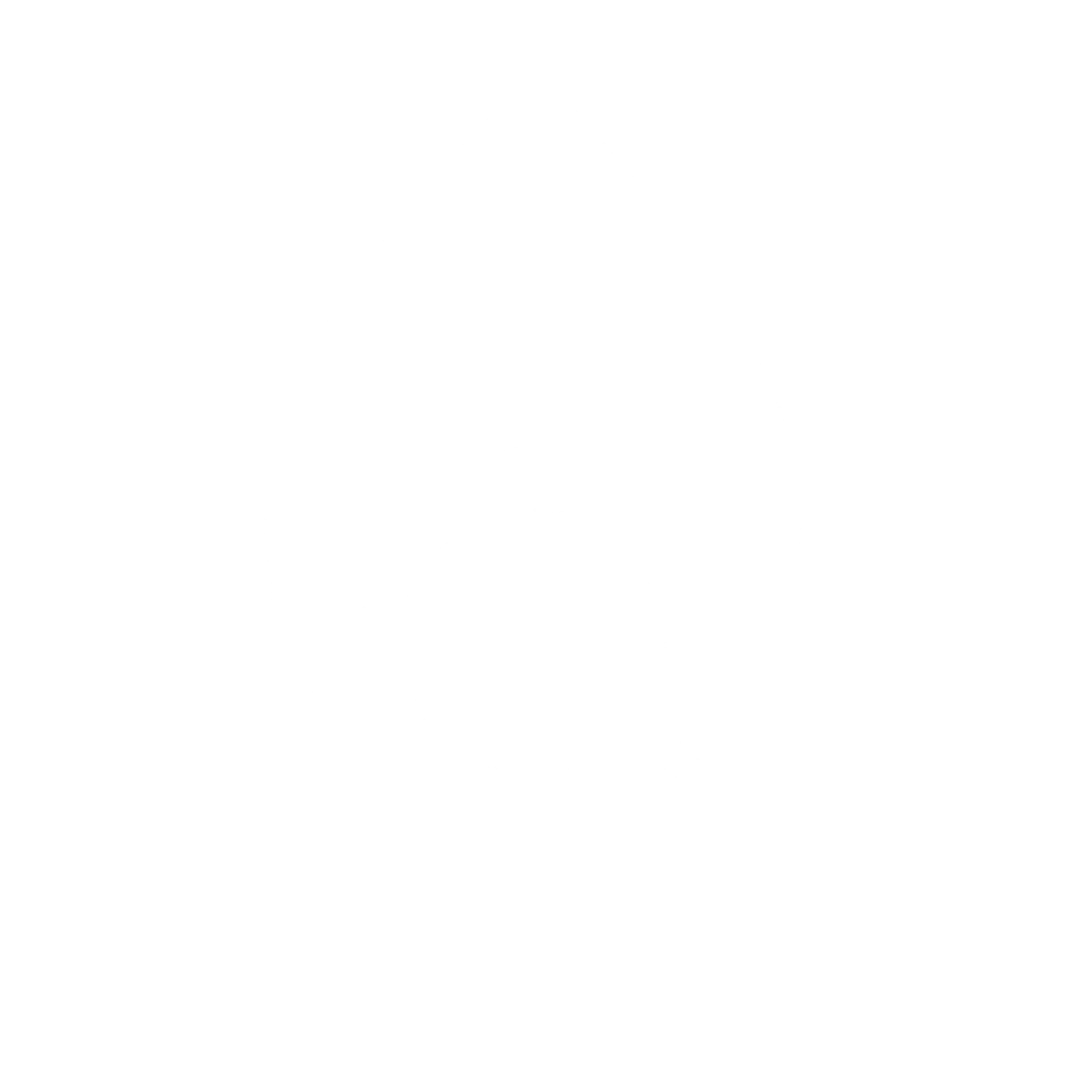 Bauhaus Flame Torch Logo #ffffff