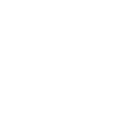 Bauhaus Flame Torch Logo #ffffff