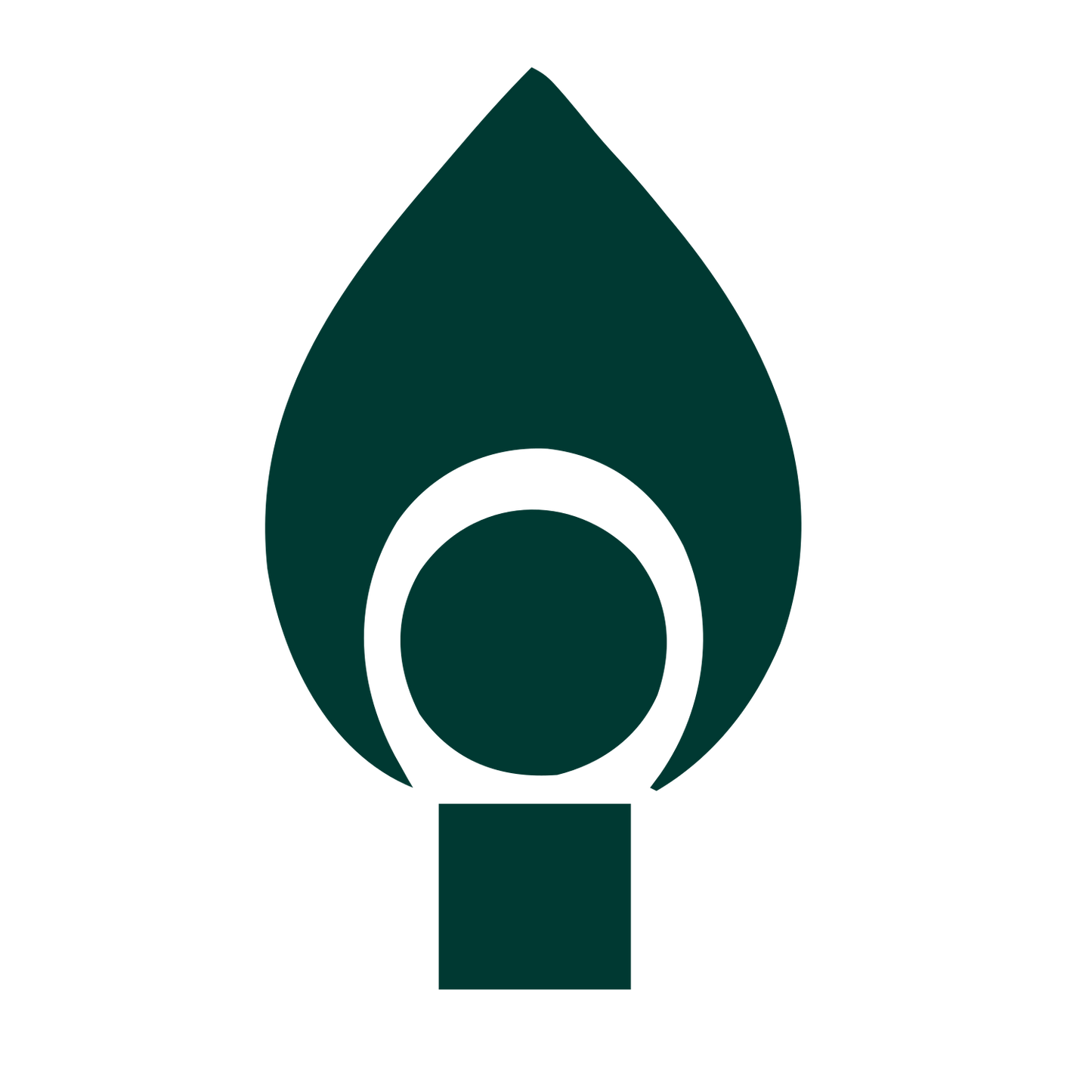 Bauhaus Flame Torch Logo #003932
