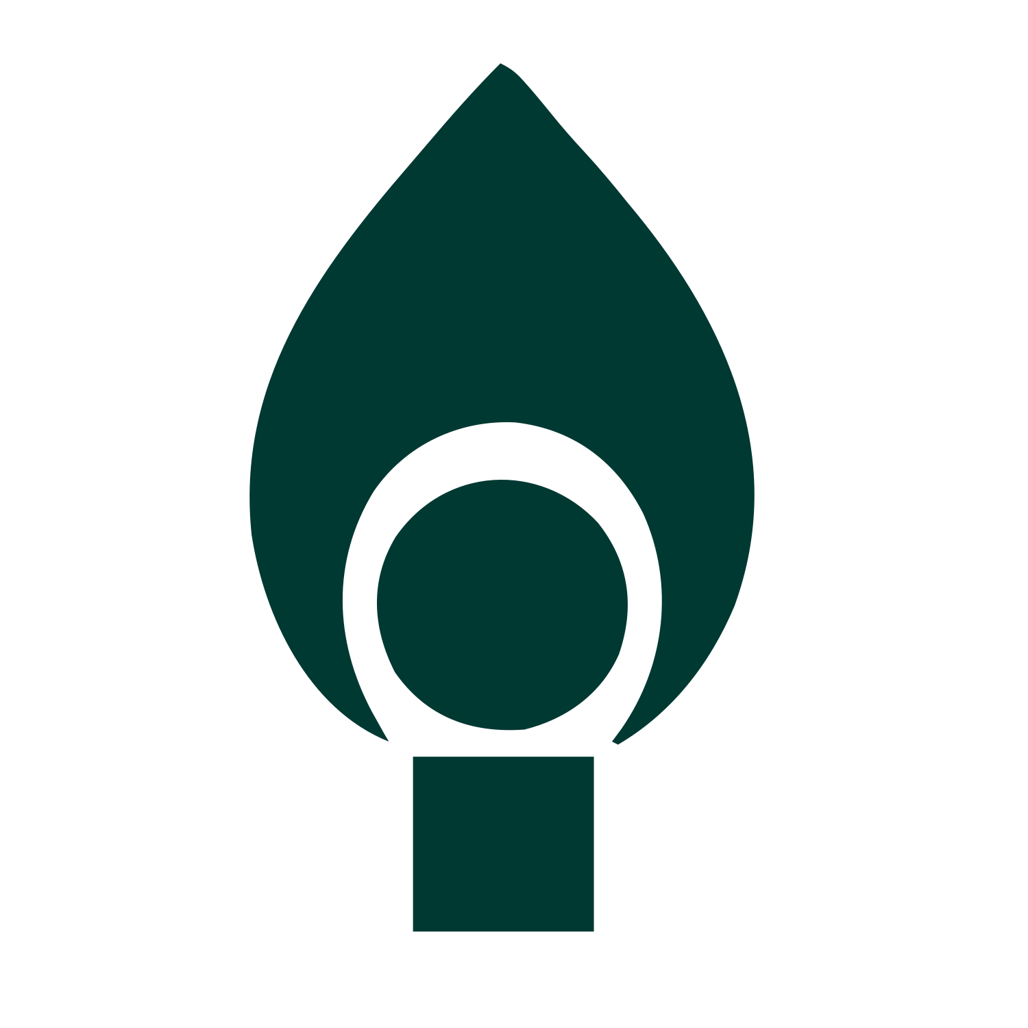 Bauhaus Flame Torch Logo #003932