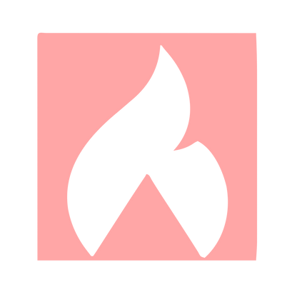 Bauhaus Flame Logo #ffa6a6