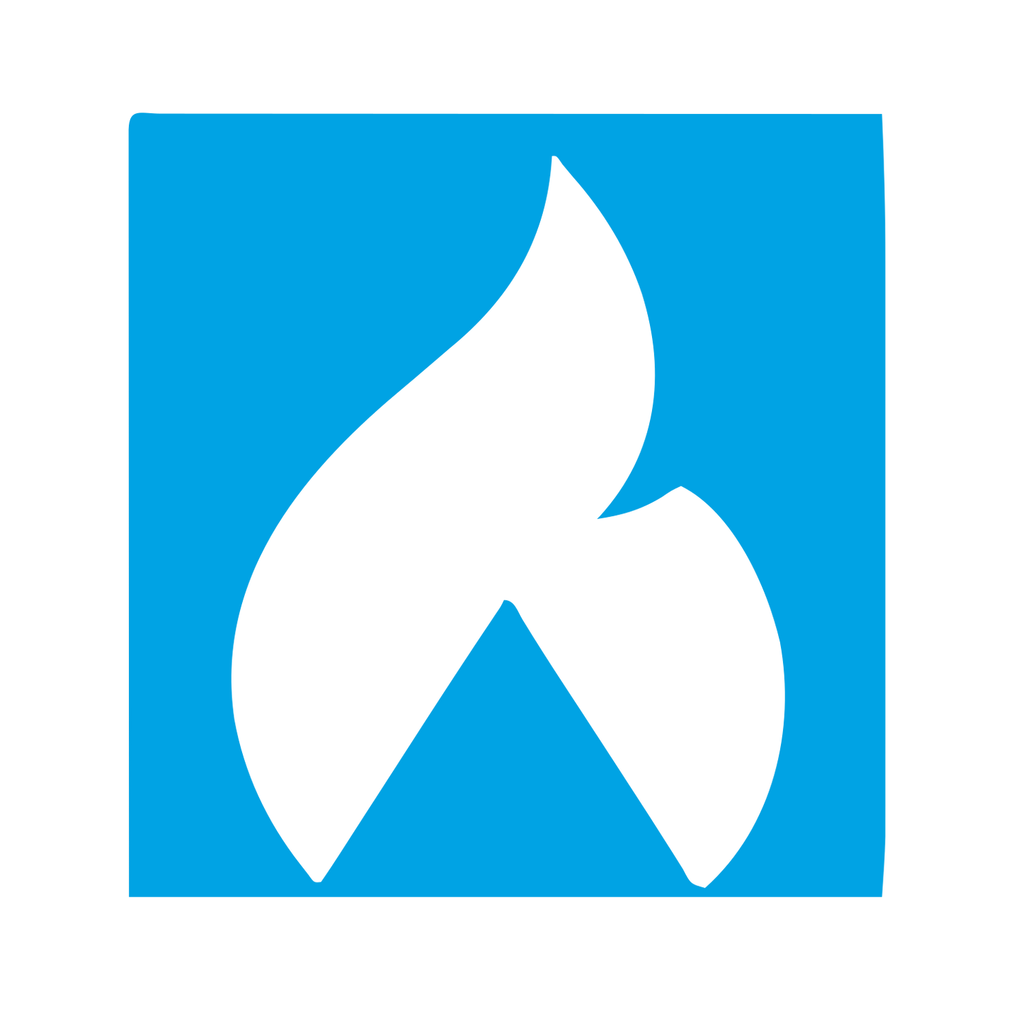 Bauhaus Flame Logo #00a3e4
