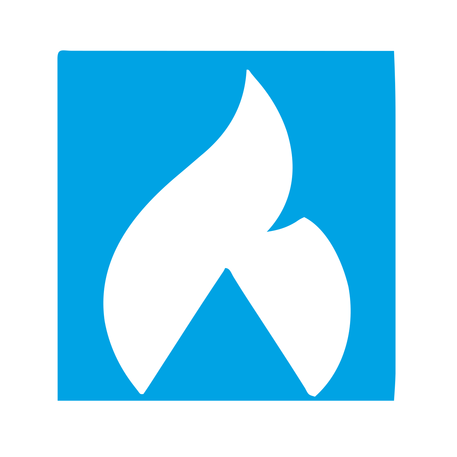 Bauhaus Flame Logo #00a3e4