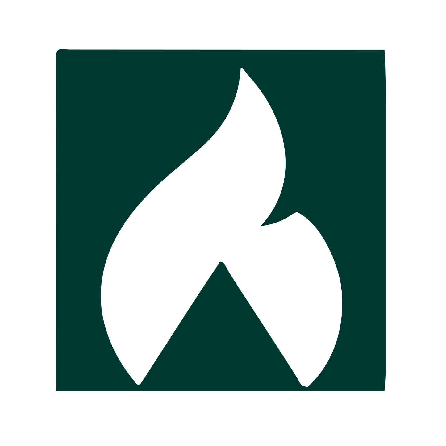 Bauhaus Flame Logo #003932