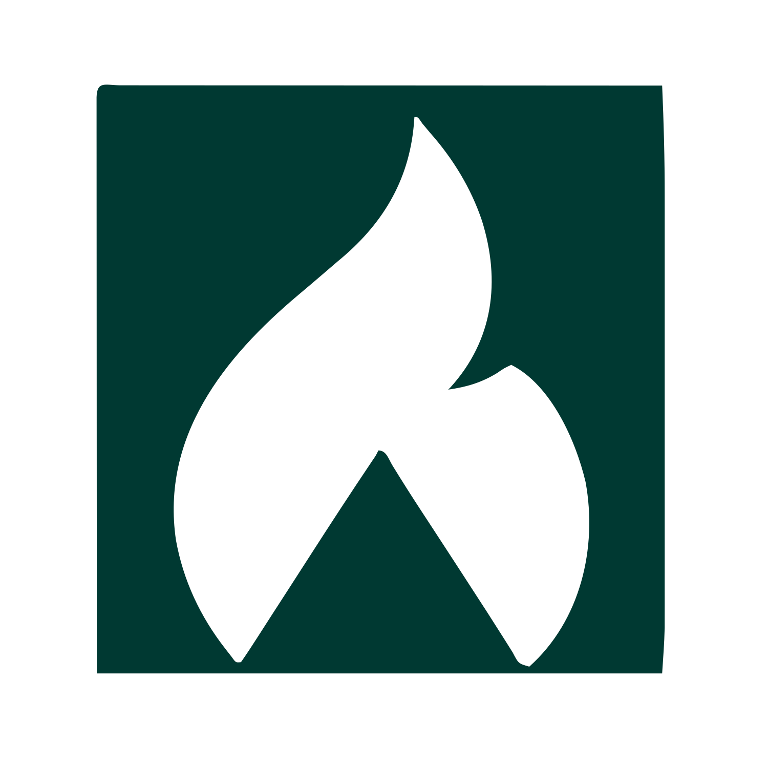 Bauhaus Flame Logo #003932