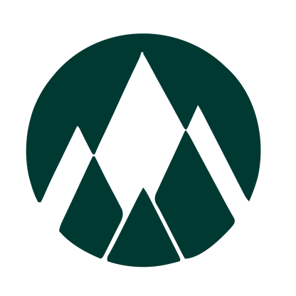 Mountain Peaks Circle Logo #003932