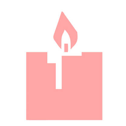 Brutalist Candle Flame Logo #ffa6a6