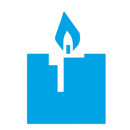 Brutalist Candle Flame Logo #00a3e4