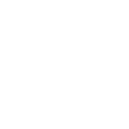 Brutalist Candle Flame Logo #ffffff