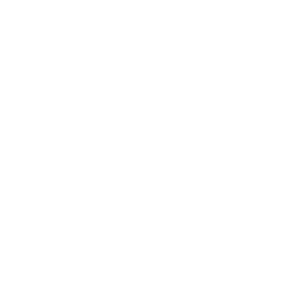 Brutalist Candle Flame Logo #ffffff