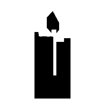 Brutalist Candle Cross Logo