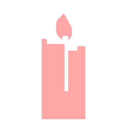 Brutalist Candle Cross Logo #ffa6a6