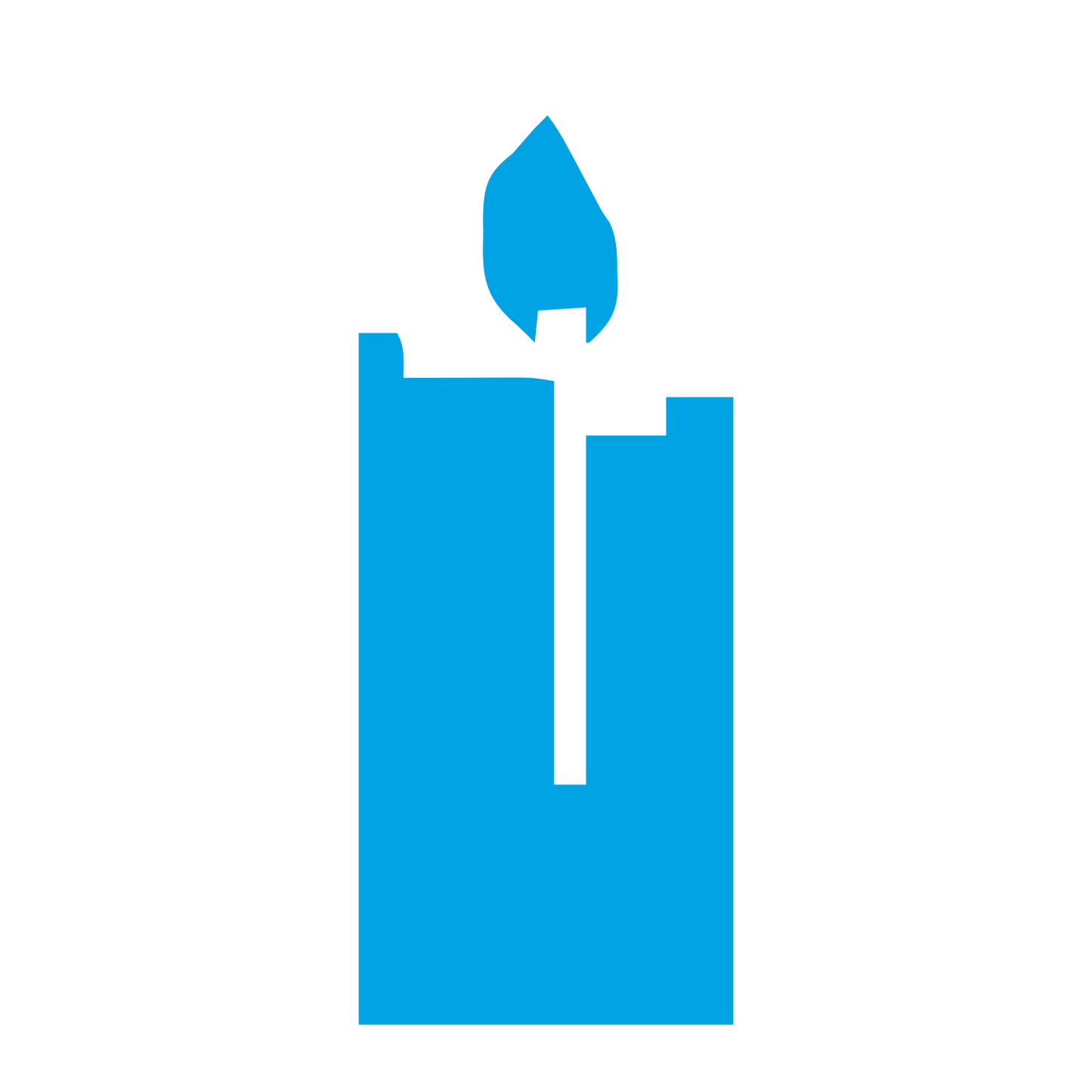 Brutalist Candle Cross Logo #00a3e4