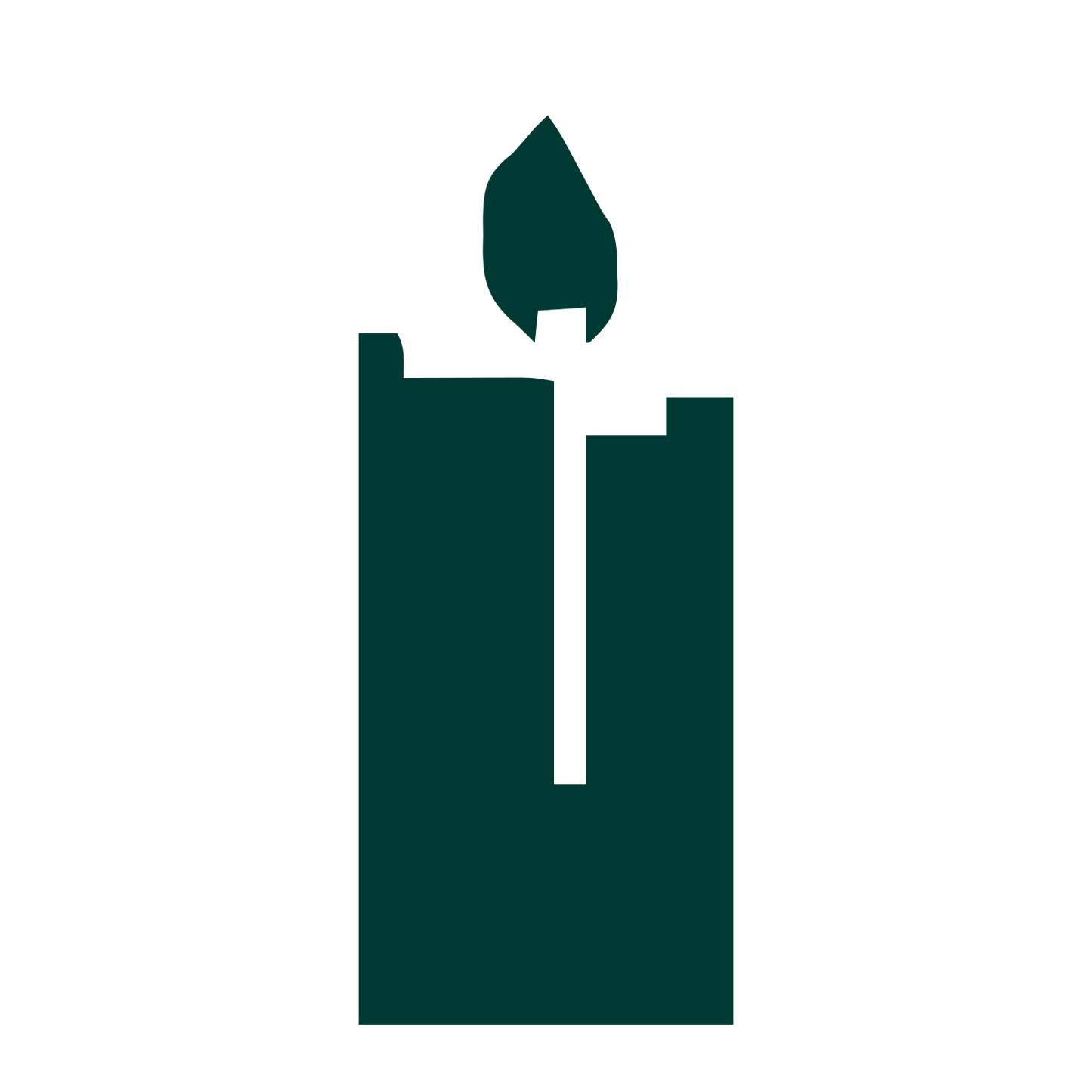Brutalist Candle Cross Logo #003932