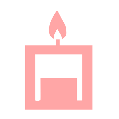 Brutalist Candle Block Logo #ffa6a6