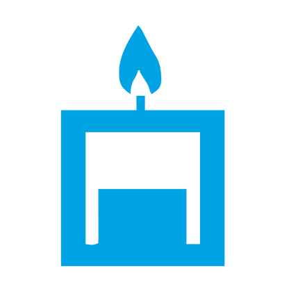 Brutalist Candle Block Logo #00a3e4