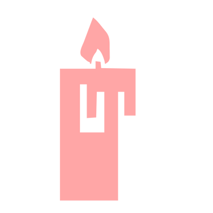 Brutalist Candle Flame Logo #ffa6a6
