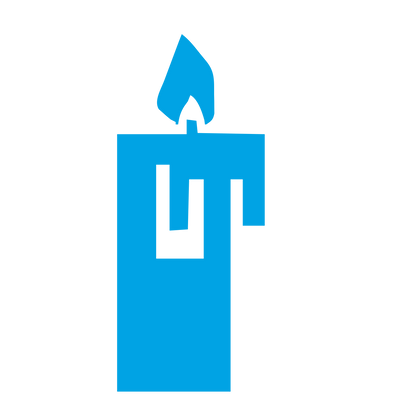 Brutalist Candle Flame Logo #00a3e4