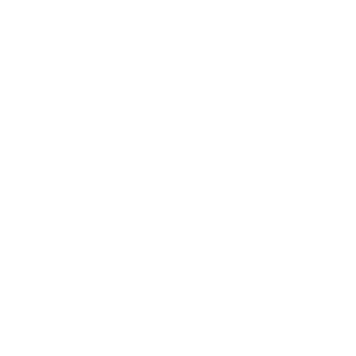 Brutalist Candle Flame Logo #ffffff